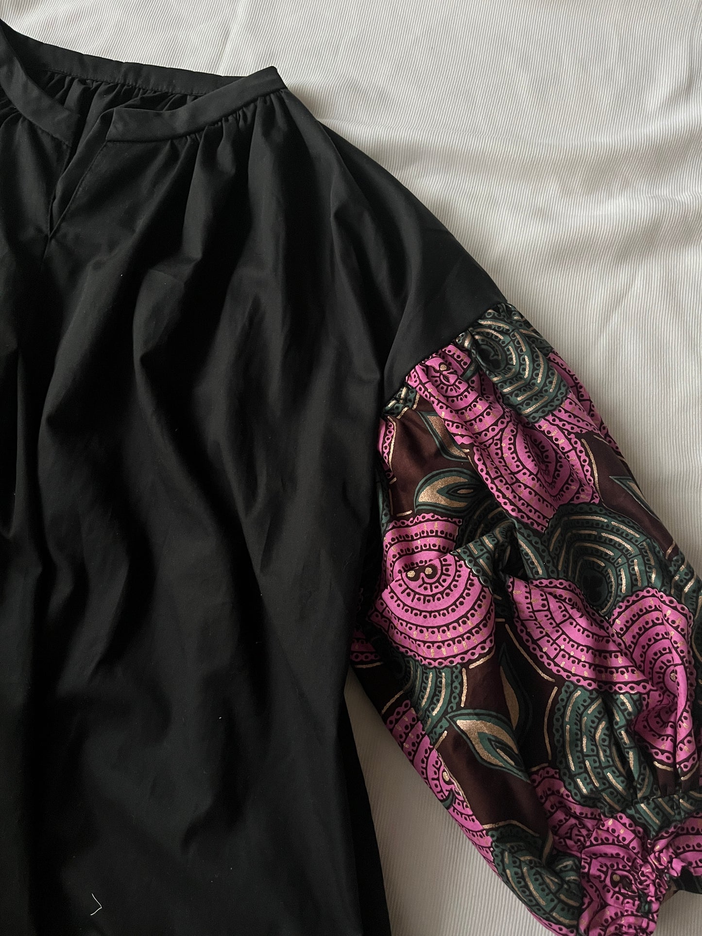 【受注生産】お袖の柄が選べるMy Dress/ボリューム袖ワンピース