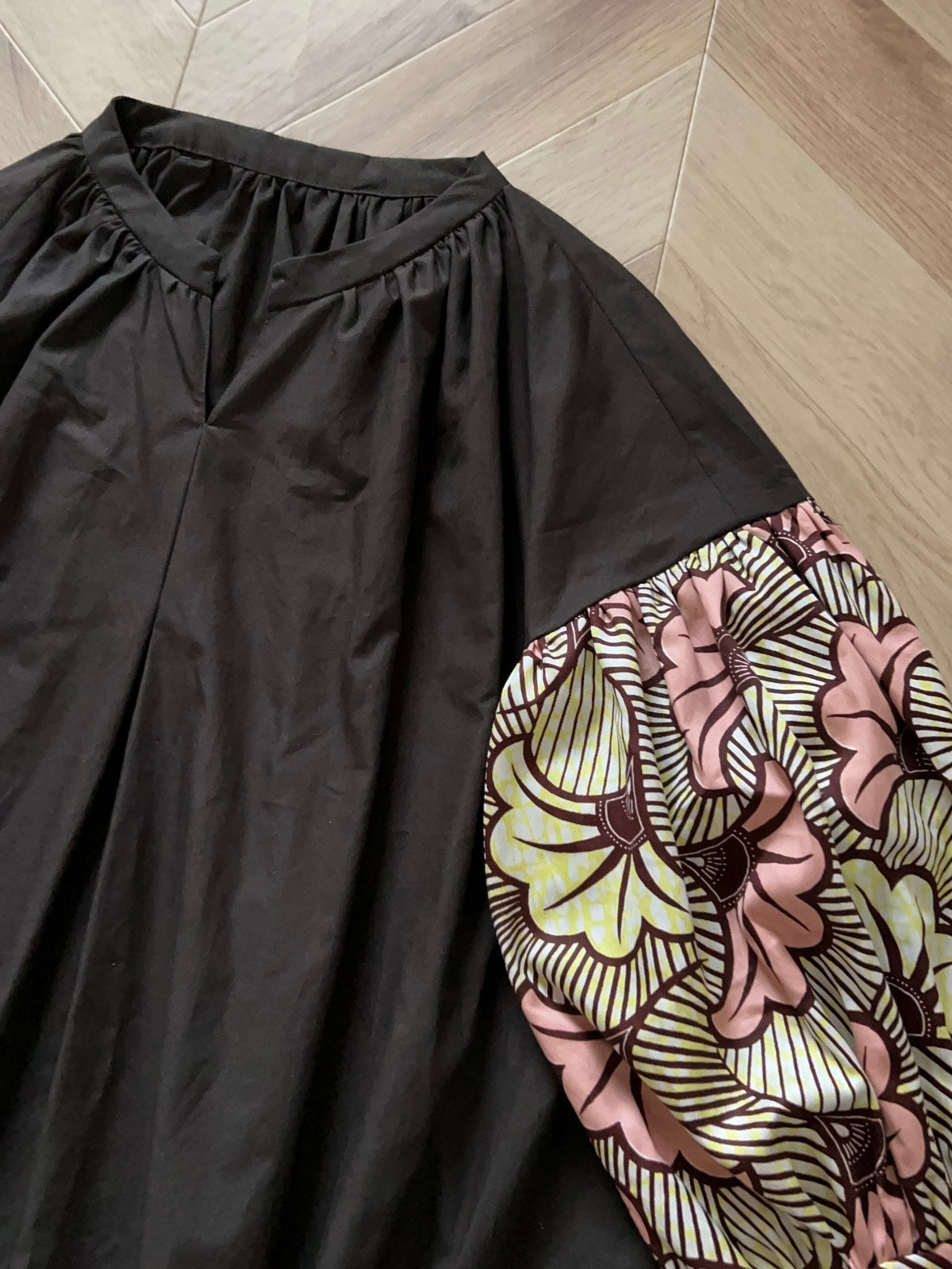 【受注生産】お袖の柄が選べるMy Dress/ボリューム袖ワンピース