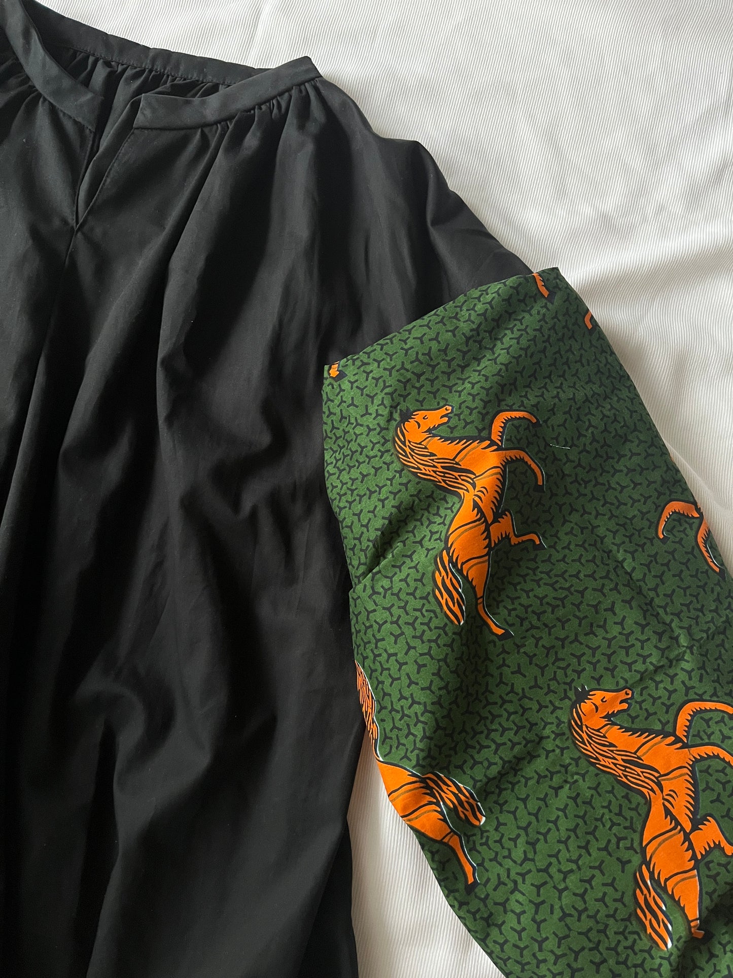 【受注生産】お袖の柄が選べるMy Dress/ボリューム袖ワンピース