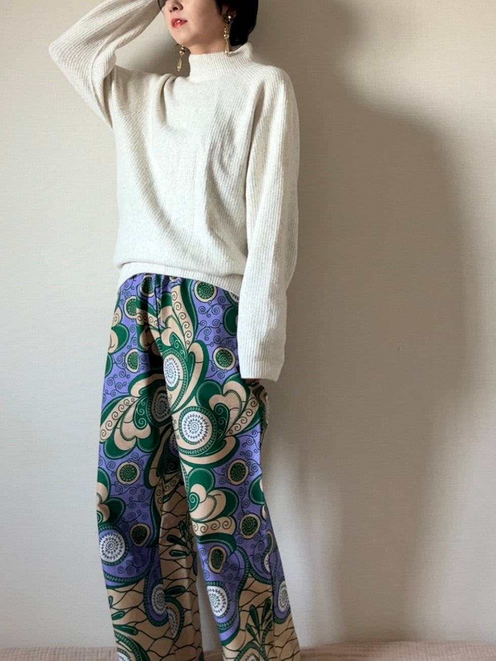 ストレートパンツ(観覧車柄)