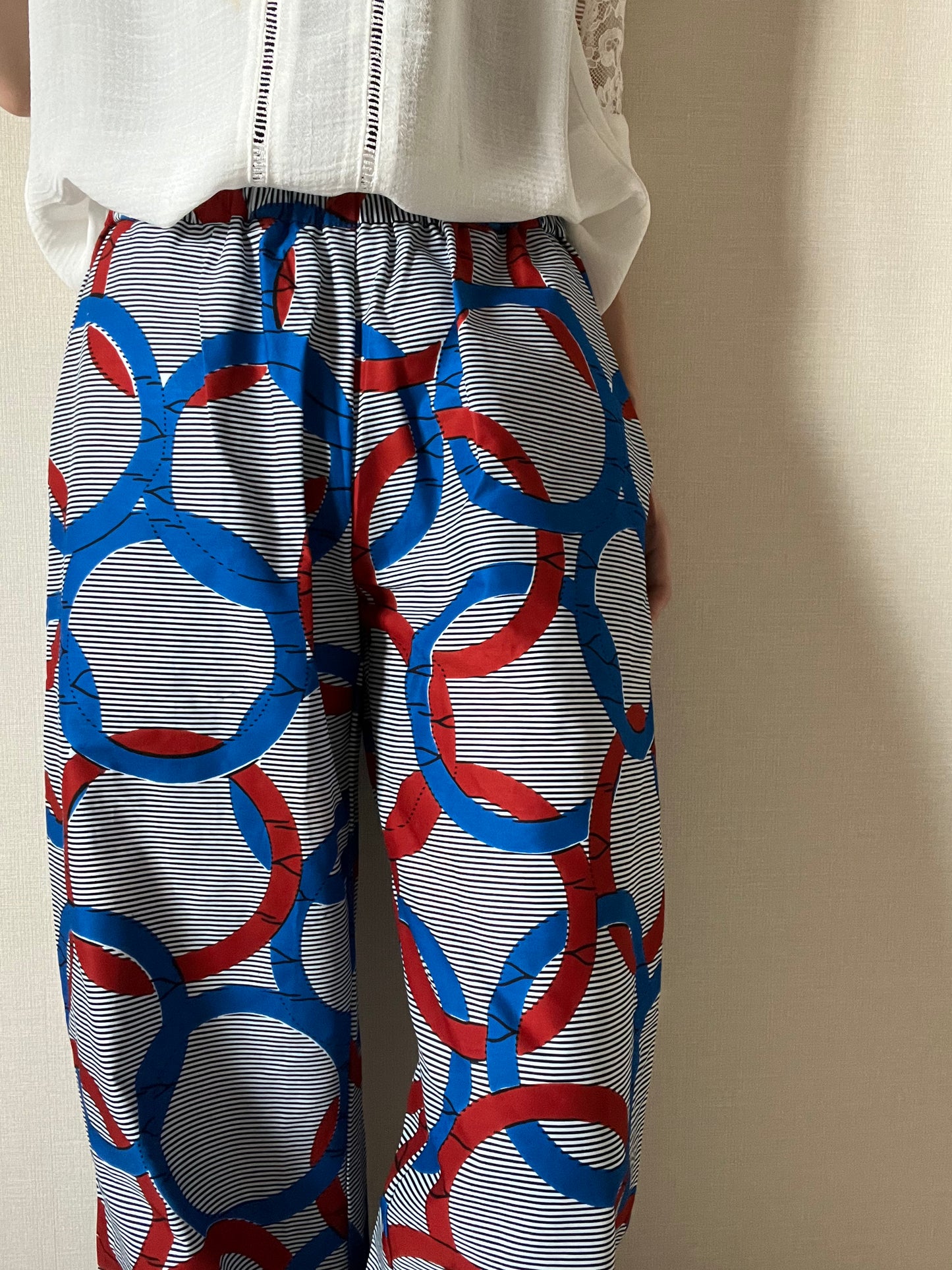 Straight pants (Olympia pattern/tricolor)