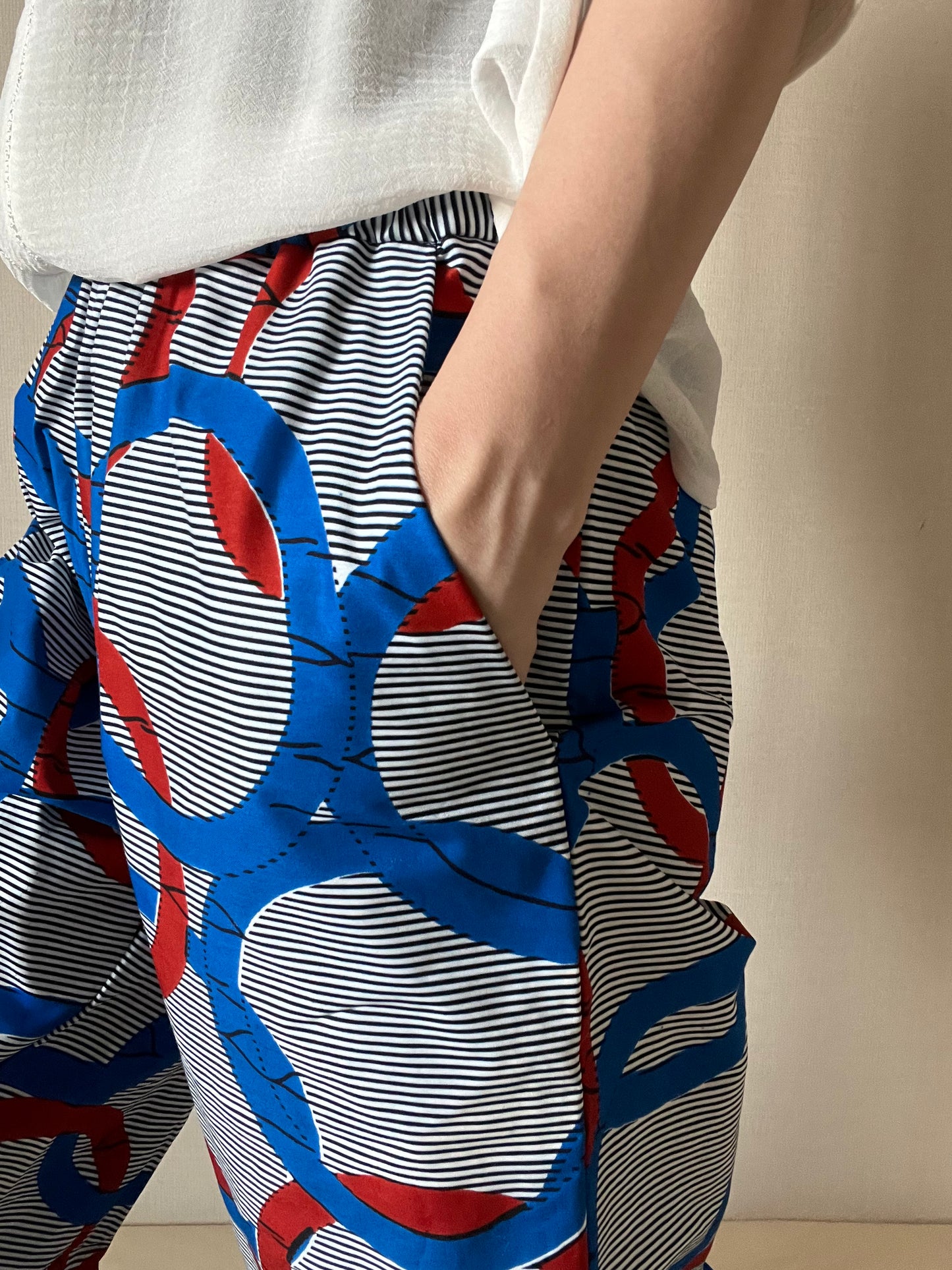 Straight pants (Olympia pattern/tricolor)