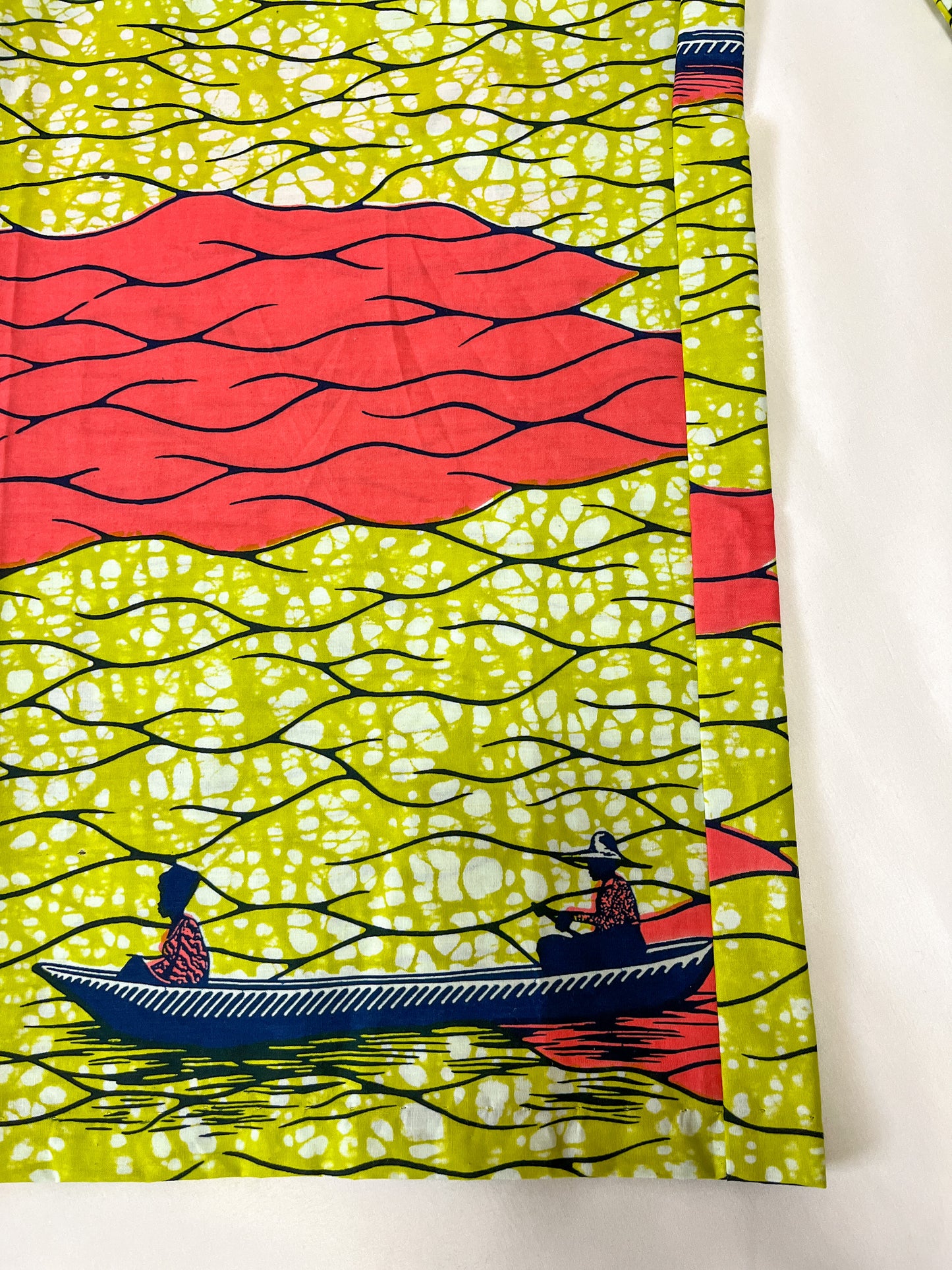 Straight pants (boat pattern/yellow)