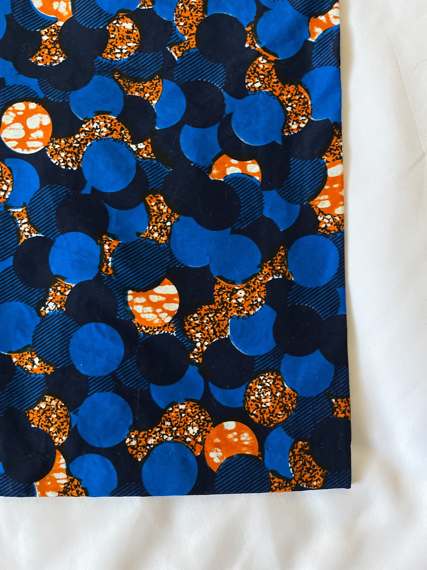 Straight pants (dot pattern/blue)