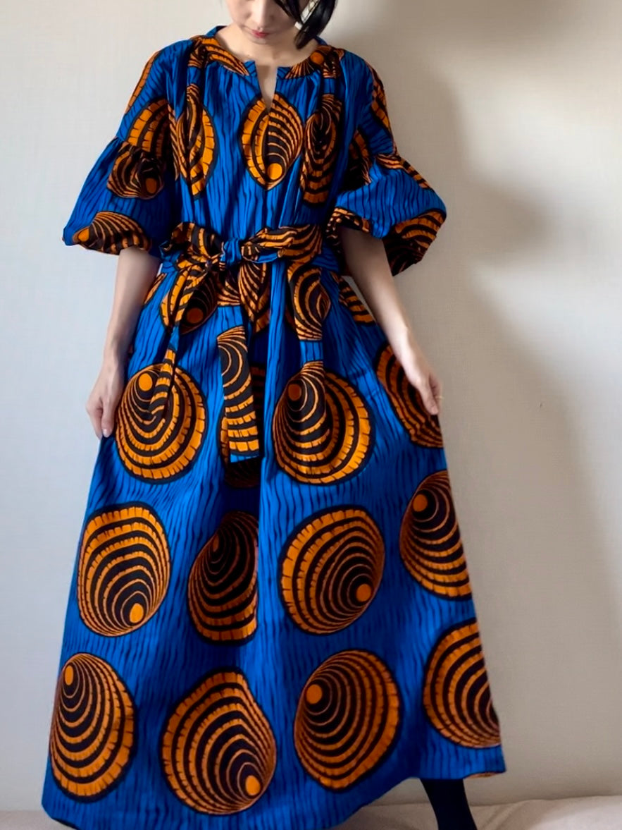 【再販/即納】ボリューム袖ワンピース(6柄)