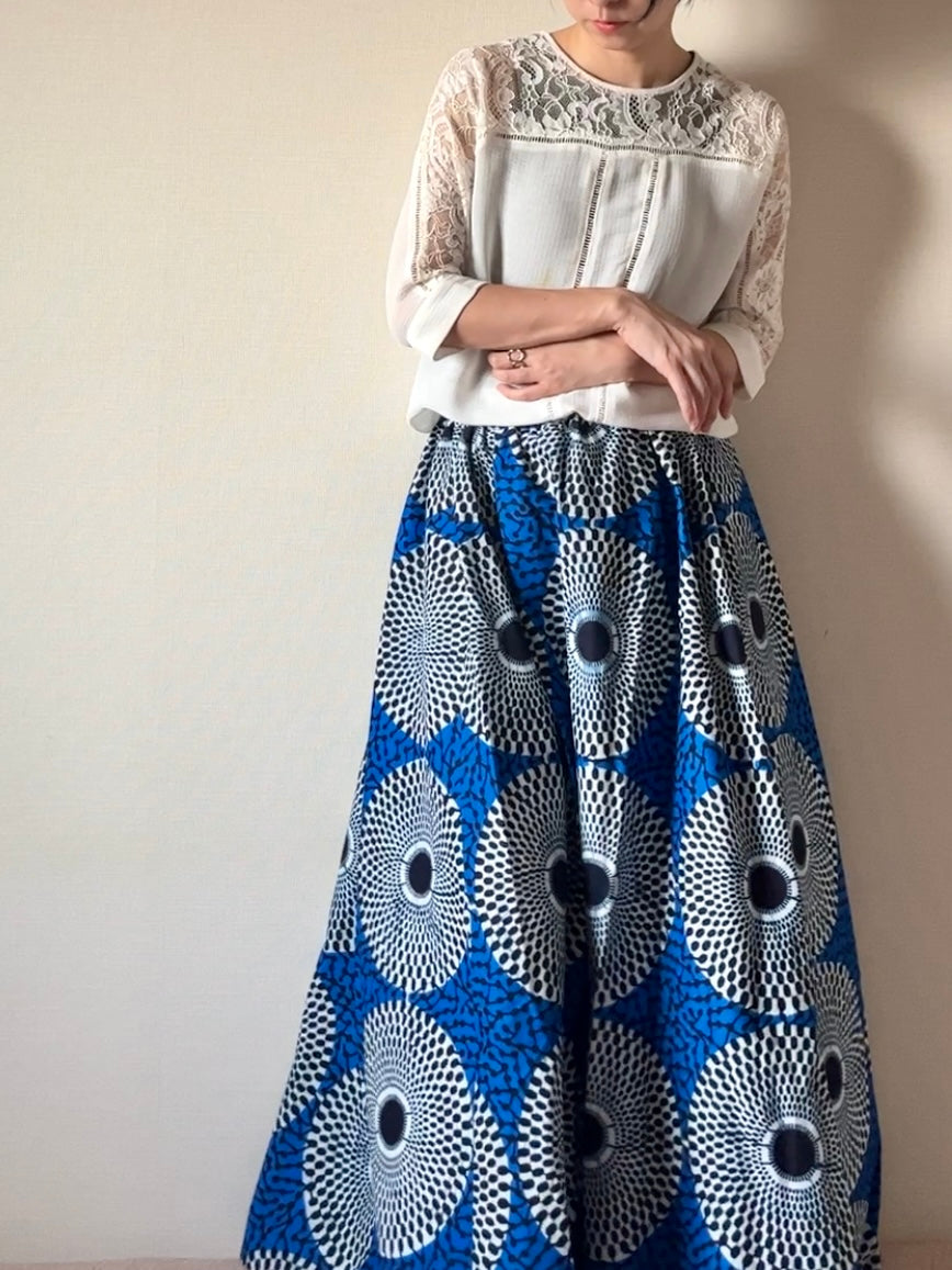 Selectable design [Made to order] Blue circle pattern