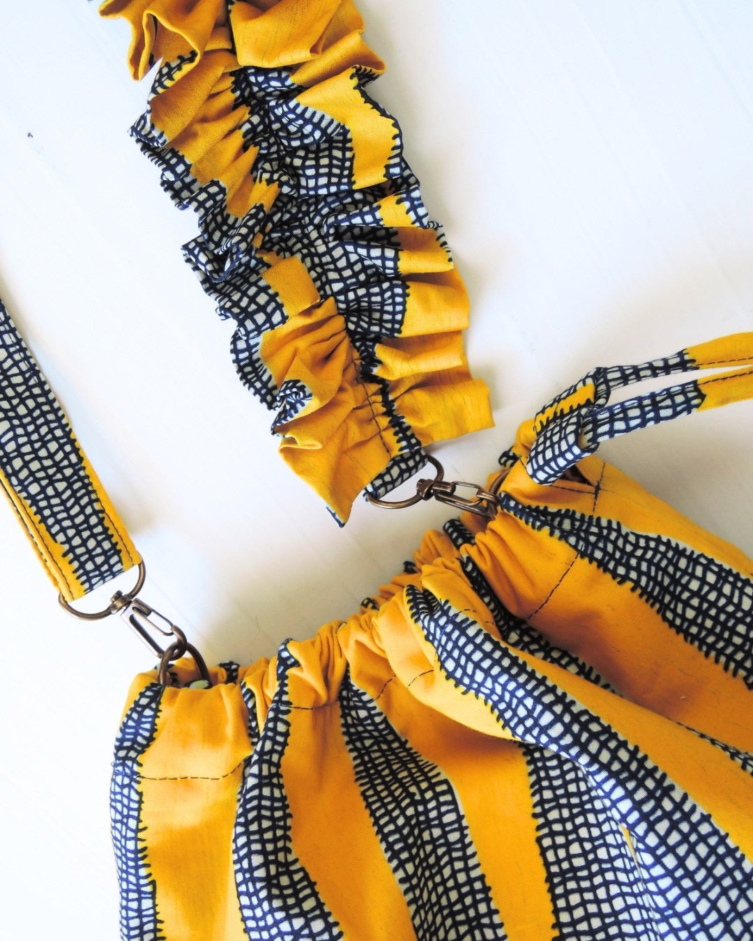 【受注】3way／Heritage gather Bag（裏地柄はランダム）