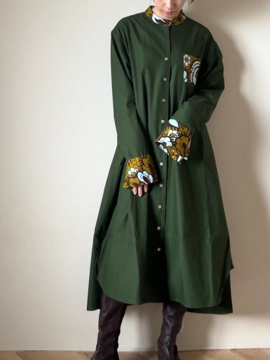 【限定特別仕様/再販ナシ】ドレスシャツコート〜ちょこっとアフリカン仕立て〜(4柄)