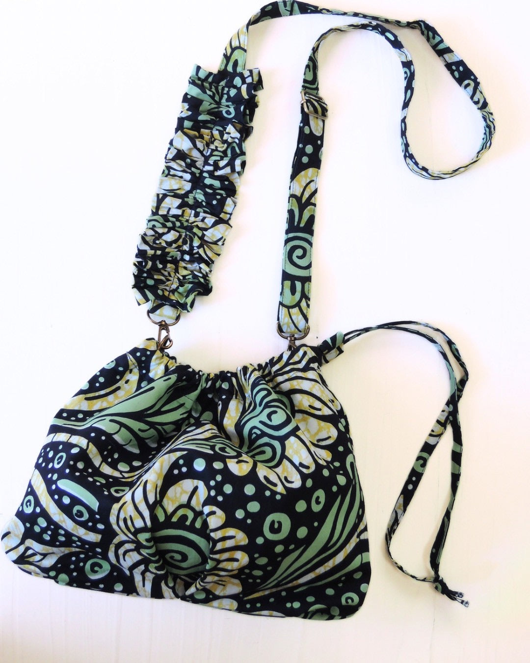 【受注】3way／Heritage gather Bag（裏地柄はランダム）