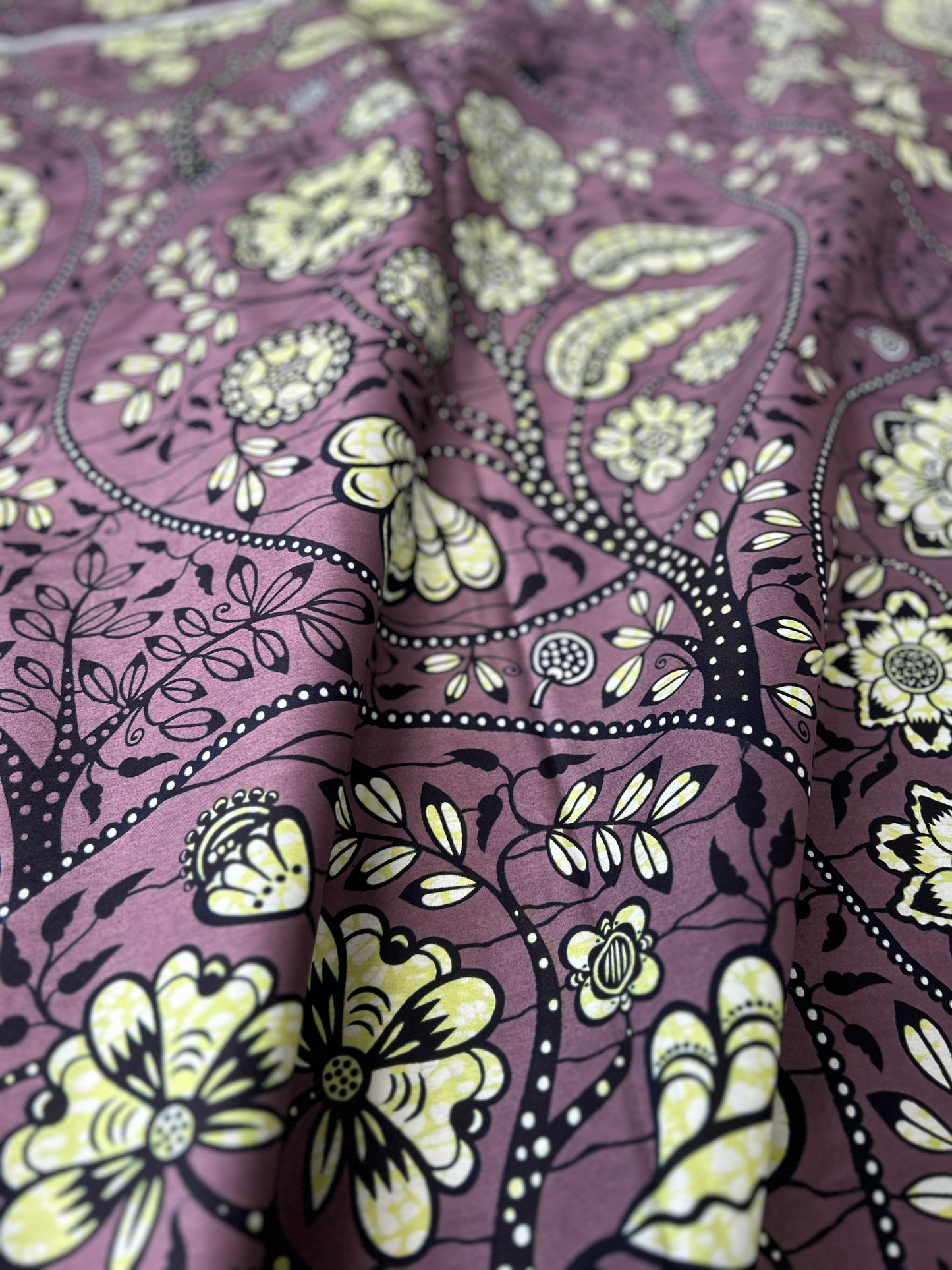 [Made to order] Plain x Batik: Volume sleeve dress