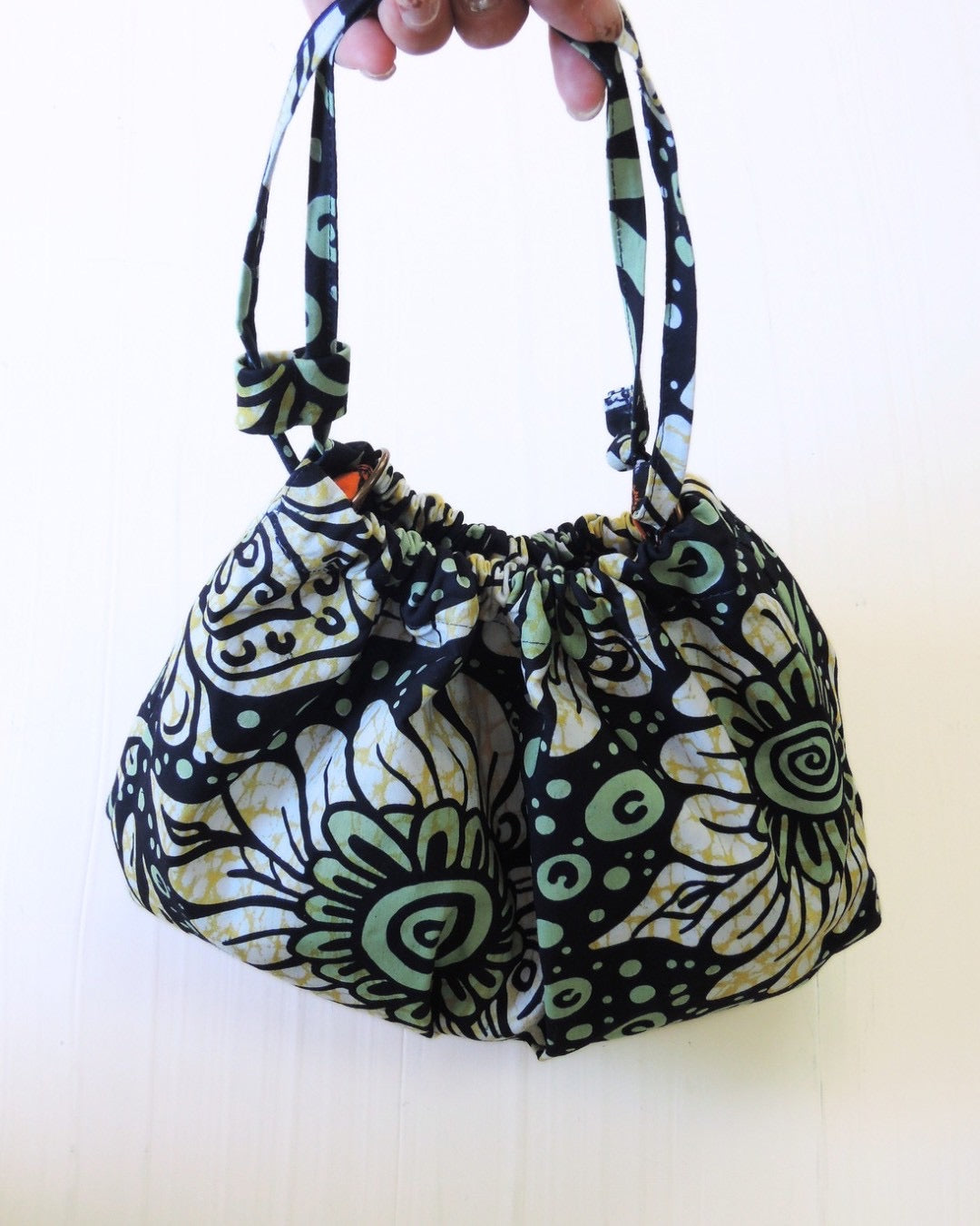 【受注】3way／Heritage gather Bag（裏地柄はランダム）