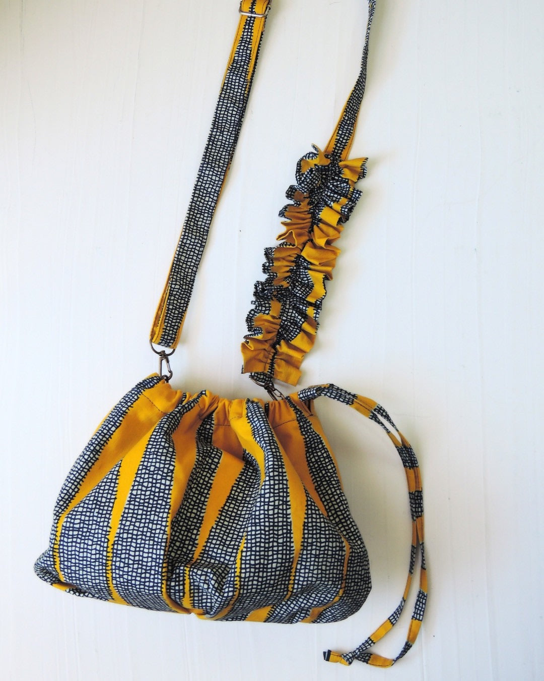 【受注】3way／Heritage gather Bag（裏地柄はランダム）