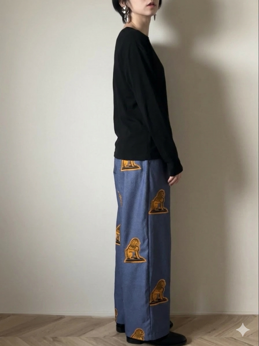 【受注】ライオン柄・贅沢ロングJua Tall