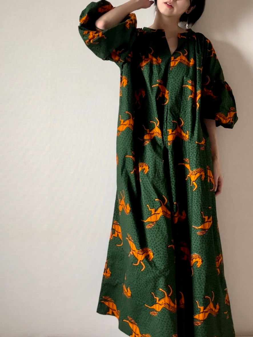 【再販/即納】ボリューム袖ワンピース(6柄)