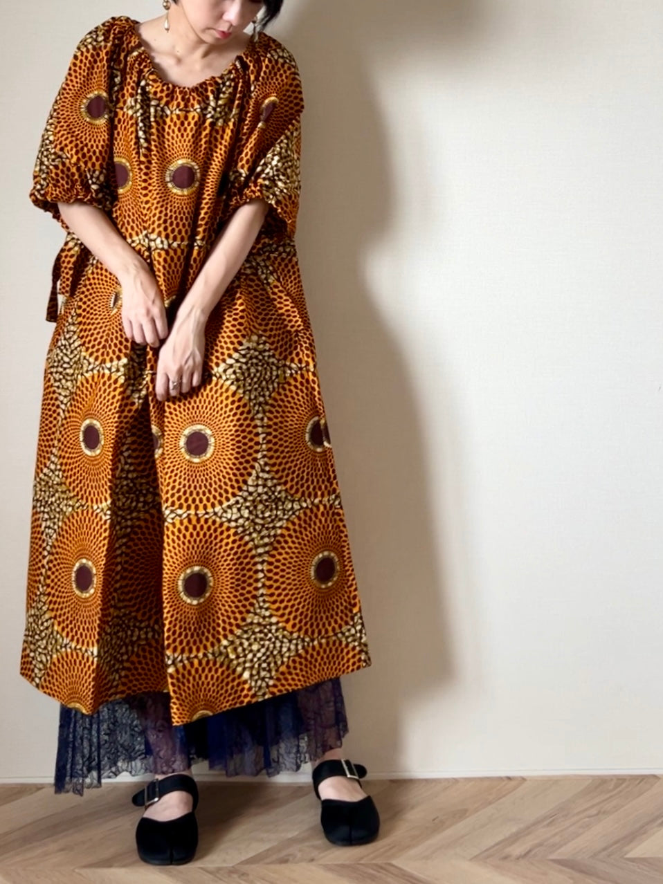 【再販/即納】キャンバスリボンワンピース(4柄)