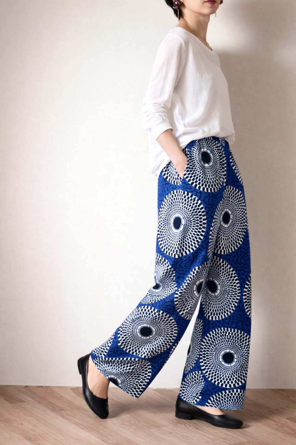 Selectable design [Made to order] Blue circle pattern