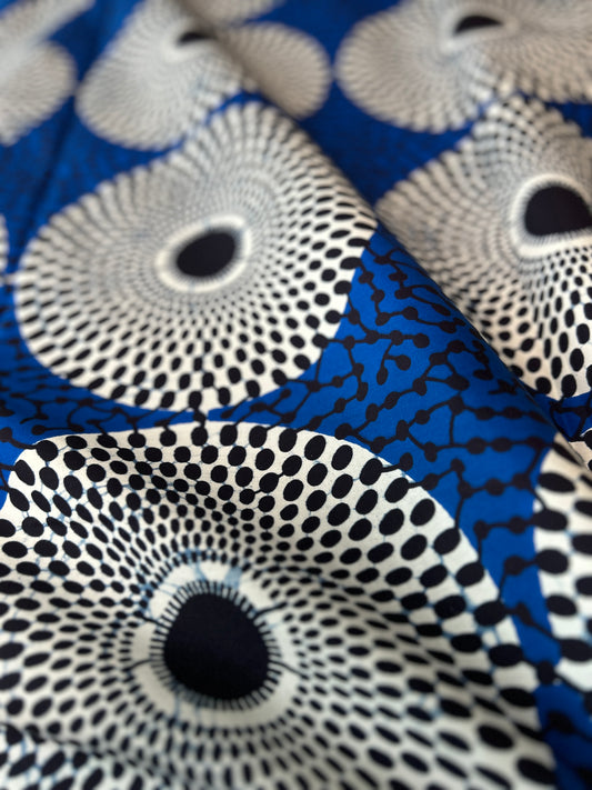 【受注】ブルーサークル柄・贅沢ロングJua Tall