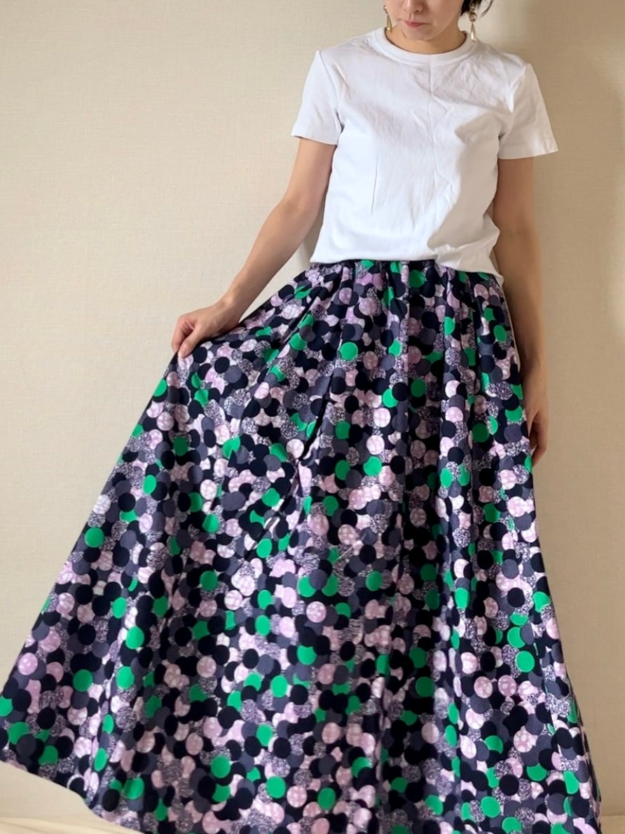 アフリカンバティックロングスカート African batik maxi skirt アフリカンバティックマキシスカート