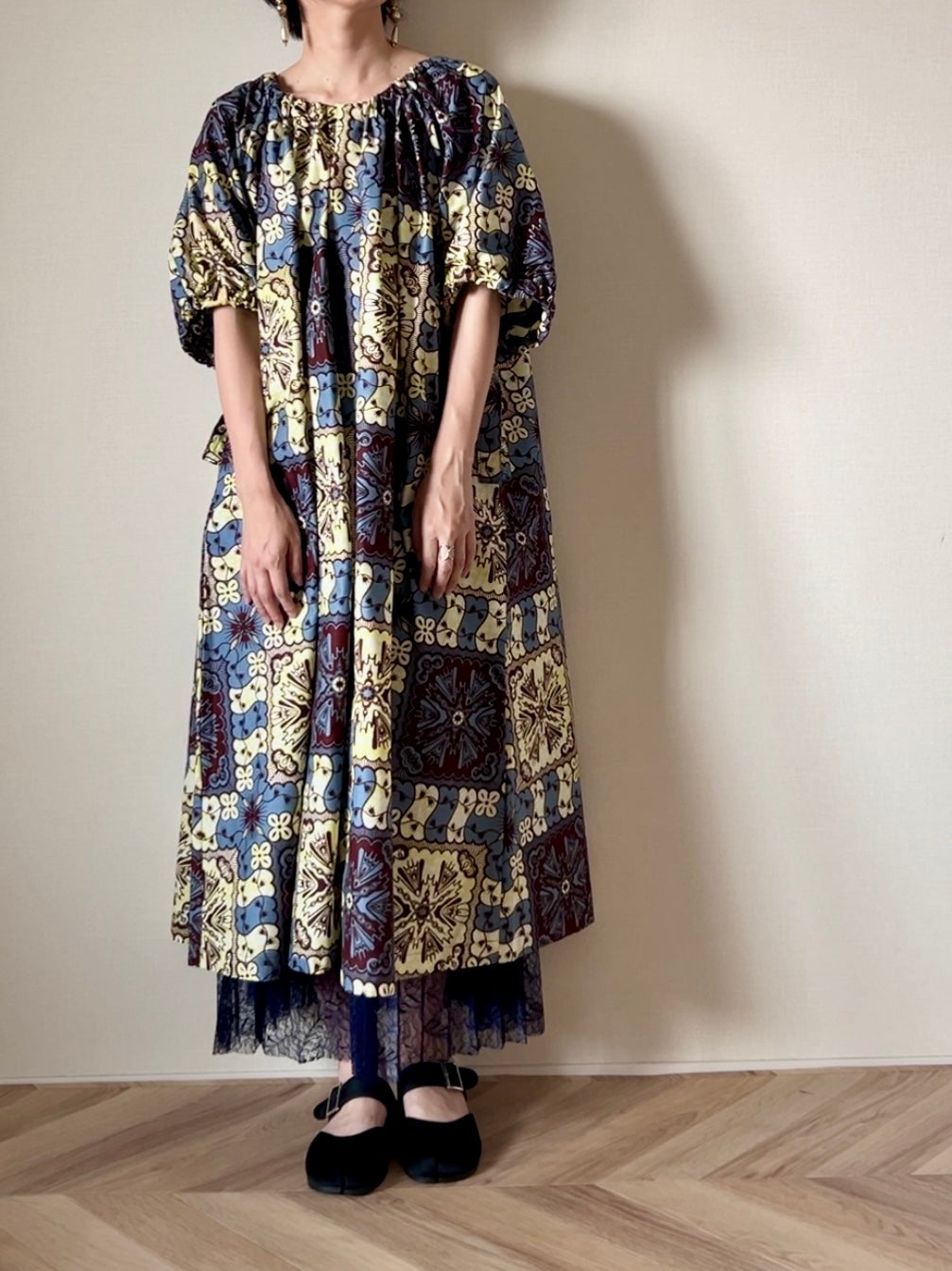 【再販/即納】キャンバスリボンワンピース(4柄)