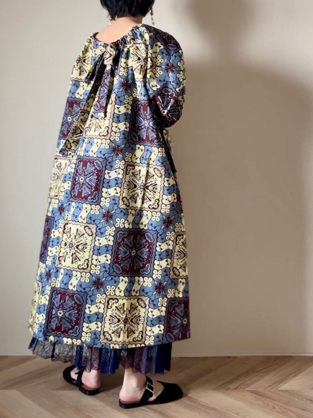 【再販/即納】キャンバスリボンワンピース(4柄)