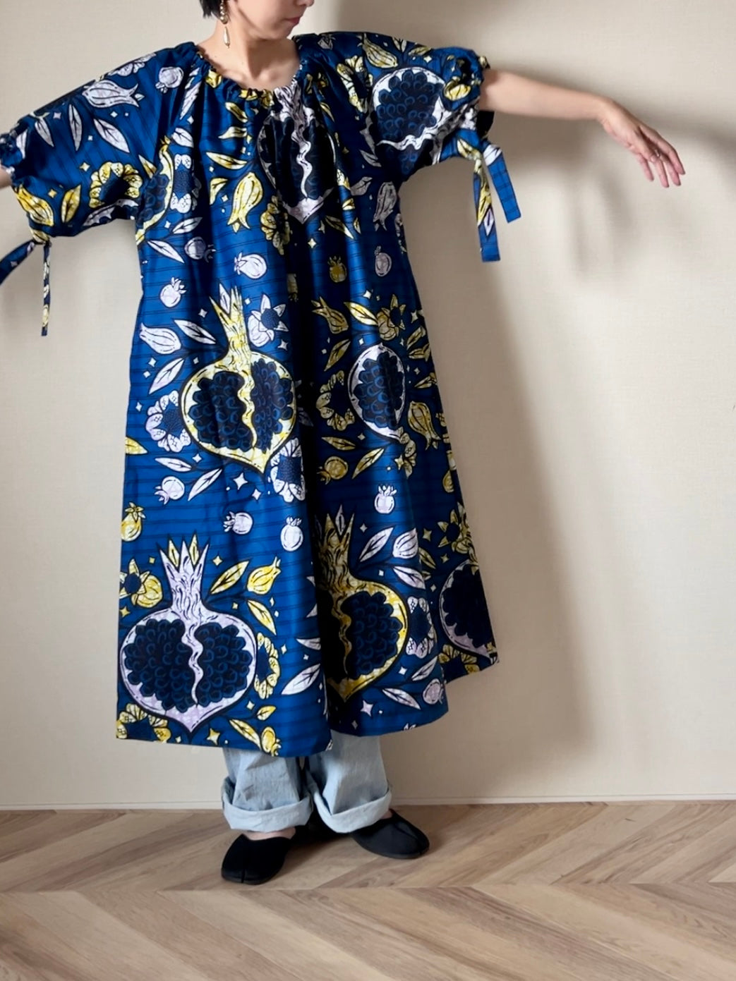 【再販/即納】キャンバスリボンワンピース(4柄)