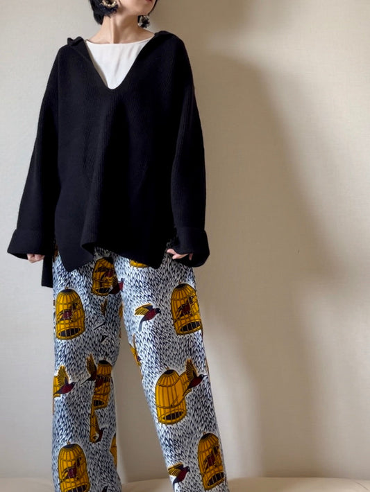 [Made to order] Straight pants (birdcage pattern)